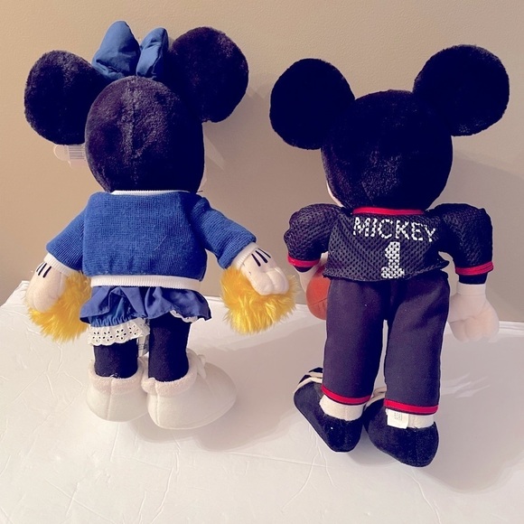 Vintage Football Mickey and Cheerleader Minnie Mouse Disneyland Walt Disney - Picture 3 of 11